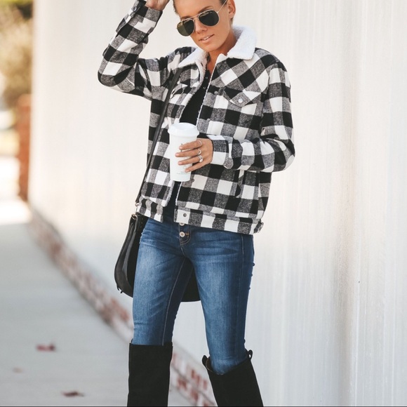 Sherpa and Plaid Checkered Jacket - Picture 8 of 8